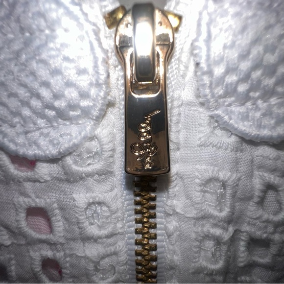 EUC Lilly Pulitzer White Eyelet Lace Crochet Short Sleeve Dress 8 Cottagecore - Picture 3 of 6